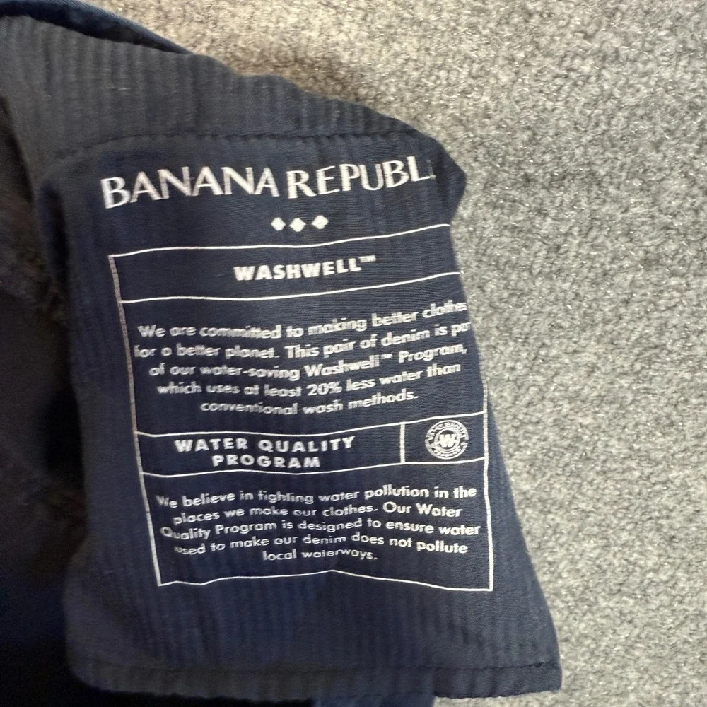Banana Republic Travel Jean Mens 38x32 Blue Slim Fit Stretch Straight Leg Casual